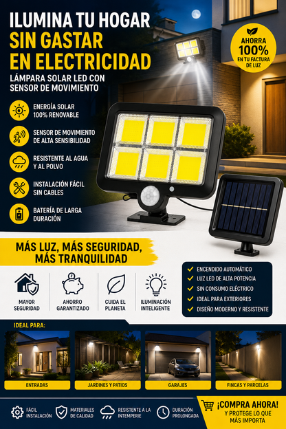 Lámpara solar con panel
