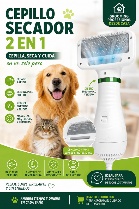 CEPILLO SECADOR PARA MASCOTAS