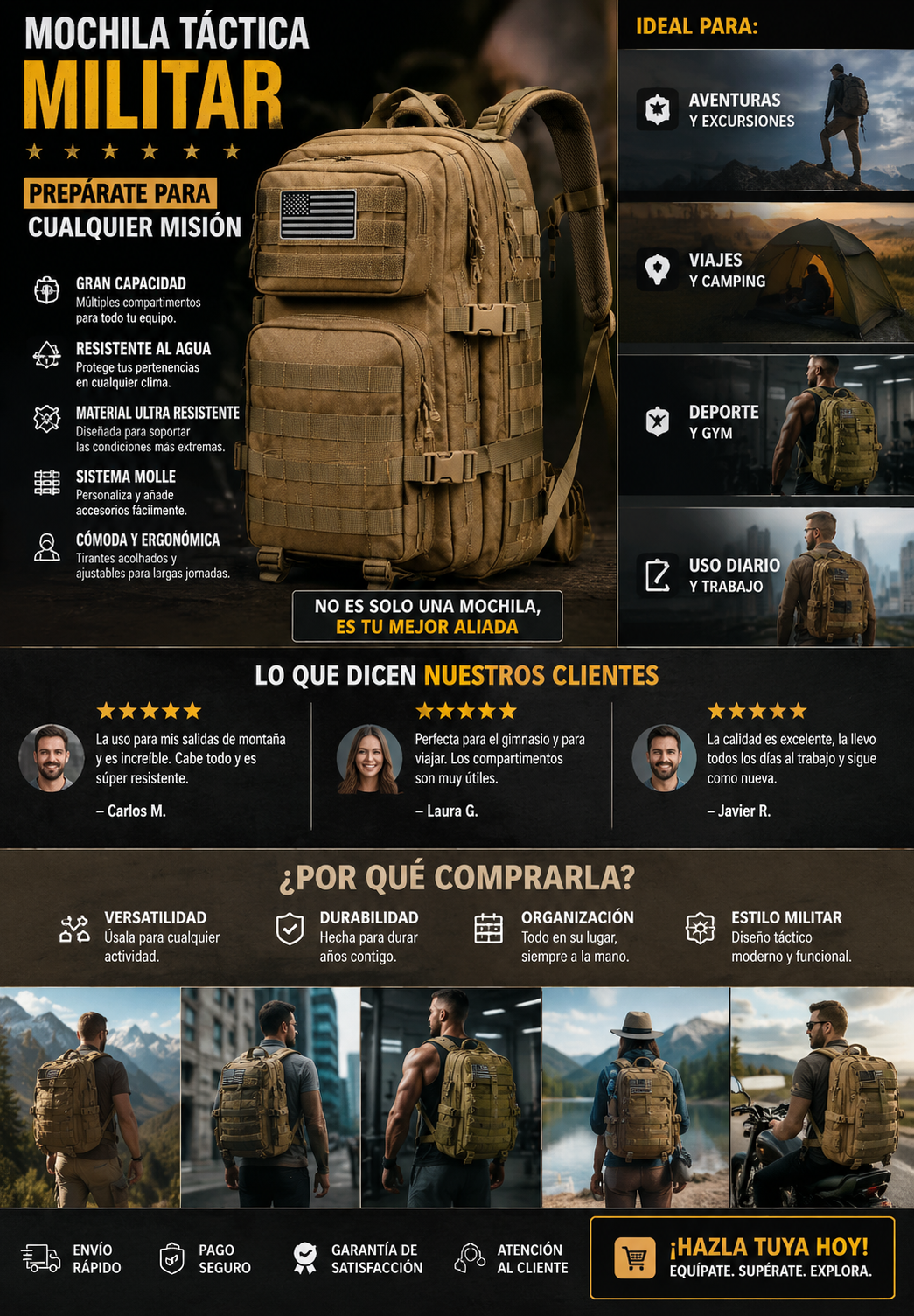 Maleta Militar Táctica de Alta Resistencia
